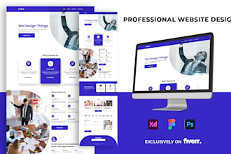 design a professional landing page UI UX