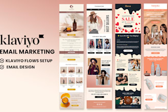 design klaviyo email flows and klaviyo email template for email marketing