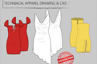 do fashion apparel technical drawing cad