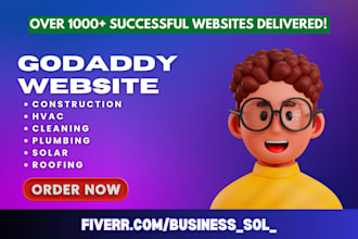 build construction, hvac, cleaning, plumbing solar roofing godaddy website