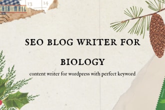 create seo blog content for biology