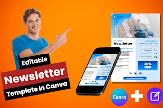 create an editable newsletter and email template in canva