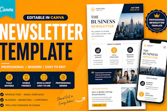 create an editable newsletter and email template in canva