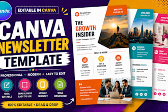 create an editable newsletter and email template in canva