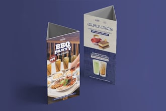 design stunning trifold brochure and flyer for your food and beverages brand