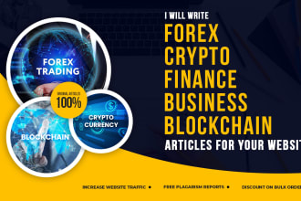 write quality crypto articles, forex blogs, fintech and finance