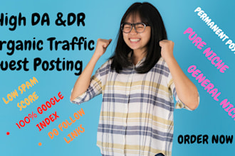 do guest post on high da and DR organic traffic websites