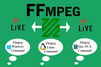 do ffmpeg command and streaming solution