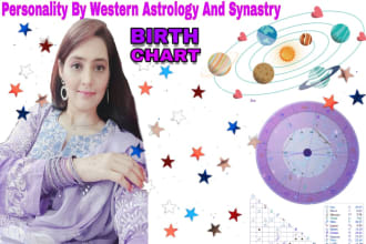 do personality reading and synastry by western astrology on custom demand