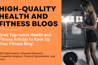 write health and fitness articles for your fitness blog