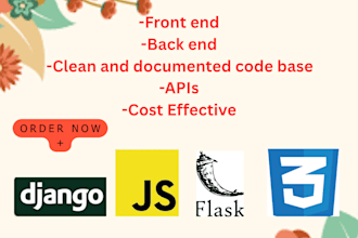 create custom flask or django applications along with apis