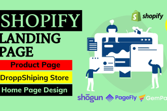 design shopify product landing page to boost sales using pagefly,shogun,gempage