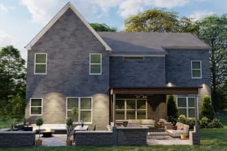 design your landscape or exterior environment, 3d modeling, image rendering
