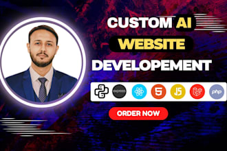 develop ai website, ai chatbot, ai web app and ai saas platform