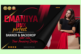 do banner, backdrop design for you