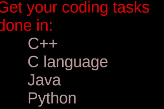 do mini projects and tasks in c, cpp, java and python