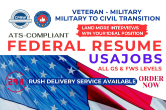create usajobs, ats optimized federal resume