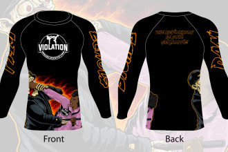 design full sublimation custom rash guard, fitness wear, tshirts