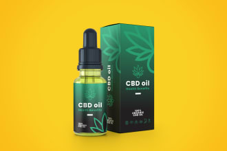 premium cbd, hemp label and box package design