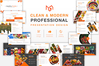 design clean and modern powerpoint presentation ppt slides