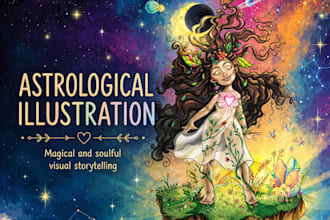 create custom astrological and spiritual illustrations