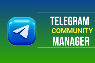 be the telegram admin or community manager for any crypto project