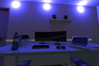 3d room design with high quality render