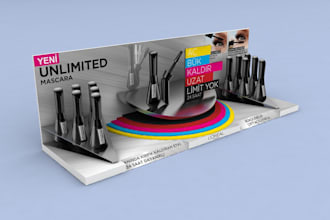 design creative counter top posm display stand