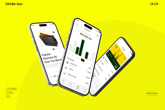 do app ui design and app store screenshots in figma