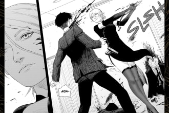 draw professional manga page from your script or storyboard