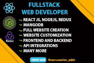 develop a websites in reactjs , nodejs, firebase and redux