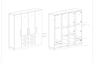 draw furniture plans in autocad and sketchup 2d and 3d