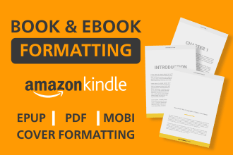 do book formatting for KDP paperback and kindle ebook