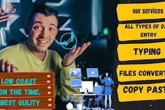 data entry ,copy paste
