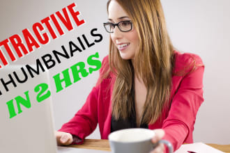 design amazing clickbait youtube thumbnail in 2 hours