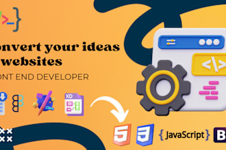 convert PSD or figma to react js or next js with responsiveness
