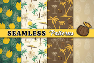 create unique and beautiful seamless patterns with any element or vector