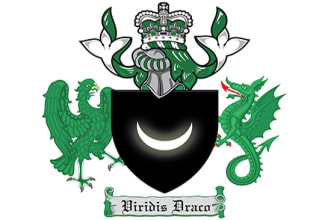 outstanding coat of arms family crest heraldic logo design