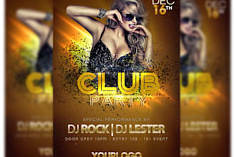 design creative custom flyer, poster and banner design