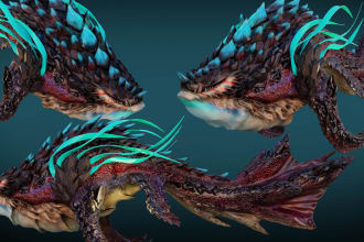 create  3d model of an animal or creature