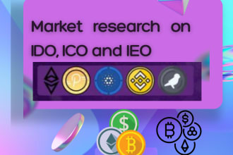 do crypto market research on ido, ico, and ieo launchpad