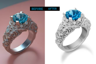jewelry and product photo editing or retouching and background removal