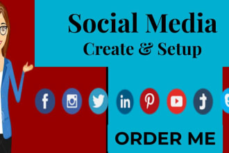 create social media account and set up your business pages
