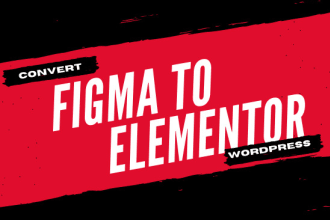 convert figma into  elementor, PSD into  wordpress website