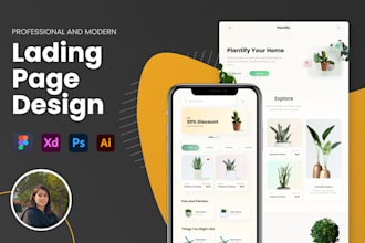 Review design professional and modern landing page on figma and develop on webflow
