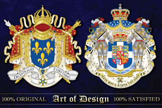 design luxury regal heraldic family crest coat of arms logo