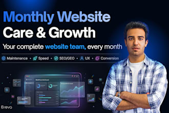 provide monthly website maintenance, SEO and growth