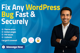 fix any wordpress bug, error, or issue fast and securely