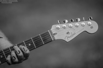 record electric and acoustic guitar parts, rhythm guitars, lead guitars