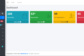 design dashboard website using php, mysql and adminlte